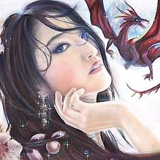 Схема вышивки «Девушка»