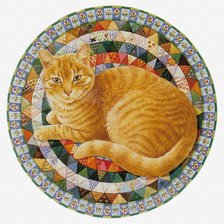 Оригинал схемы вышивки «Рыжий кот на ковре» (№1849297)