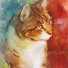 Схема вышивки «Акварель Киса»