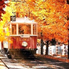 осенний трамвай