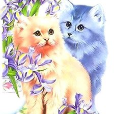 Схема вышивки «котята»