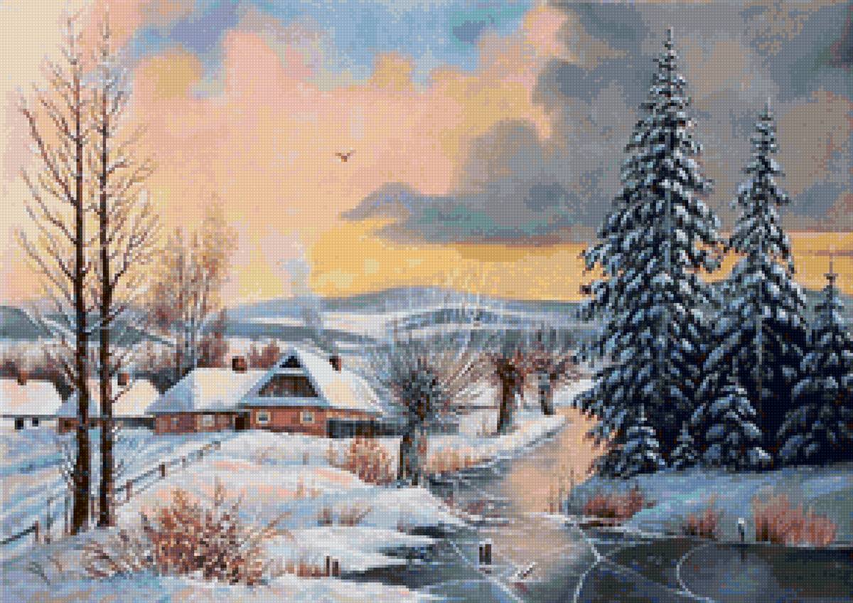 №1850457 - снег, природа, деревня, пейзаж зима - предпросмотр