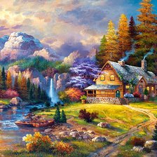 Схема вышивки «Домик»