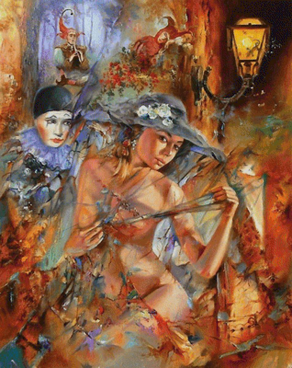 таинственные женщины - художник виталий жук - предпросмотр