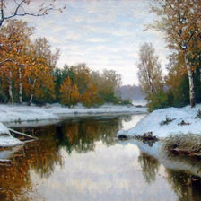 Схема вышивки «Худ.Волков Е.Е. Ранний снег»