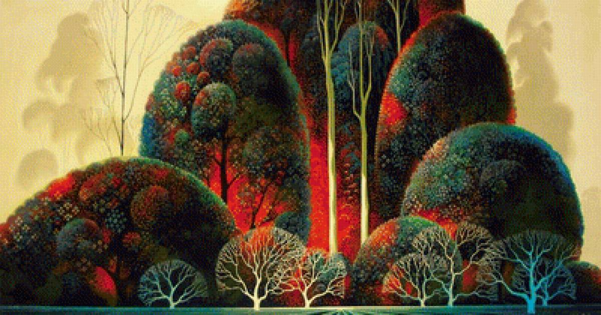 Волшебный лес - деревья, лес - предпросмотр