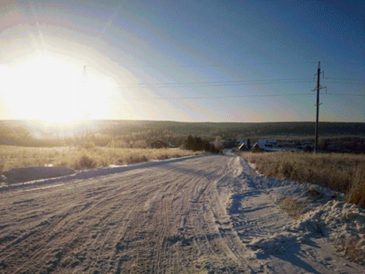 Зимний пейзаж - природа, пейзаж, зима - предпросмотр