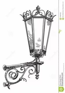 фонарь - монохром, фонарь - оригинал