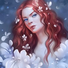 Схема вышивки «Девушка»