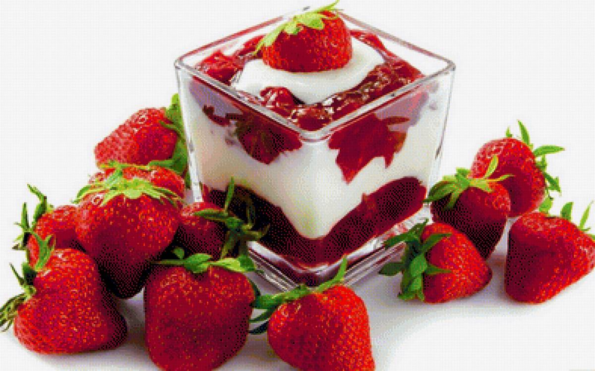 Клубника - клубника, натюрморт, йогурт, ягоды - предпросмотр