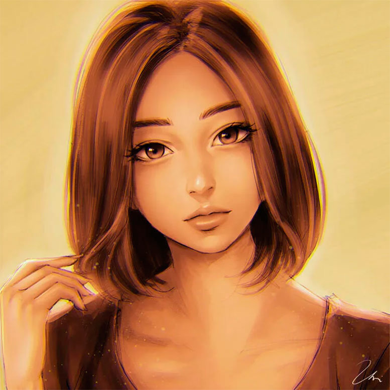 Портрет - art, портрет, девушка - оригинал