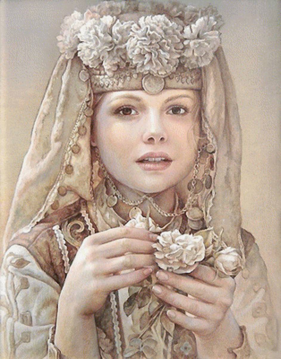 Лица барышень. Картины болгарской художницы Марии Илиевой.
