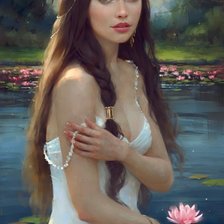 Схема вышивки «Девушка»