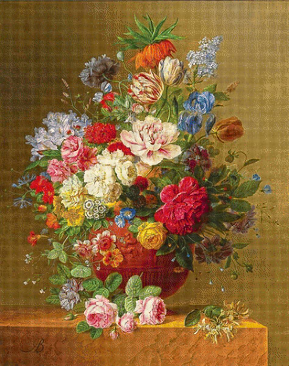 Натюрморт - цветы, натюрморт, живопись - предпросмотр
