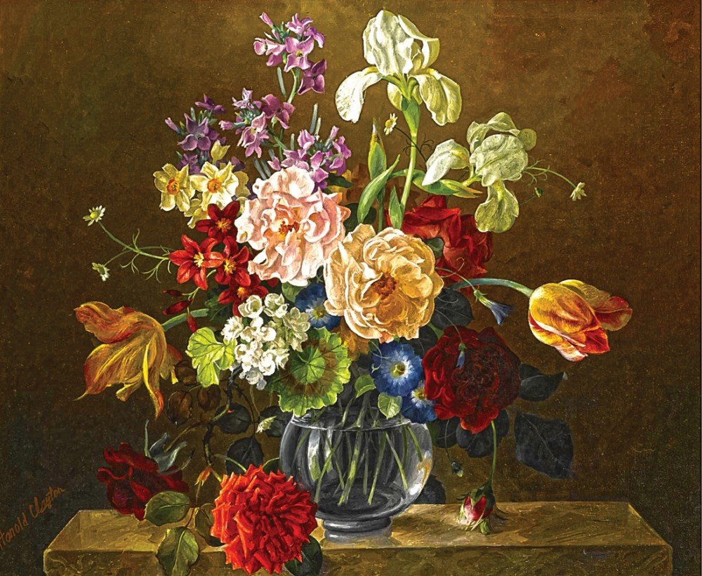 Натюрморт - натюрморт, цветы, живопись, тюльпаны, ваза - оригинал