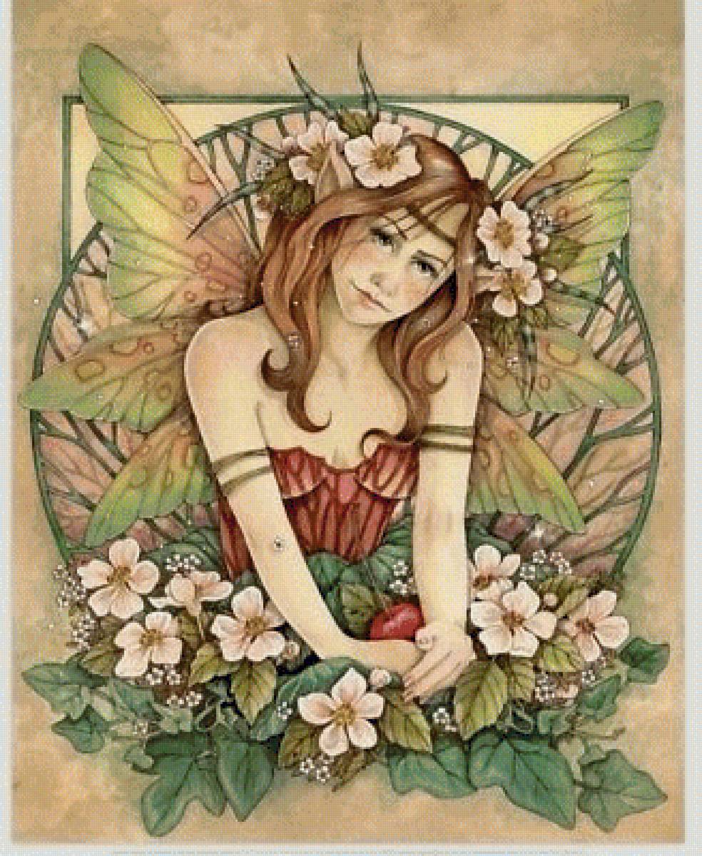 Фея - фэнтези, цветы, девушка, фея - предпросмотр