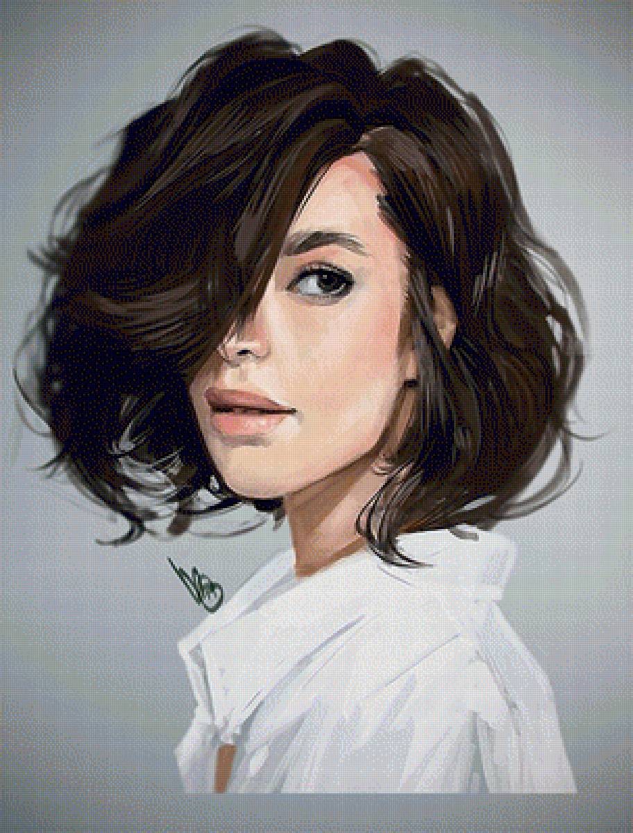 Девушка - лицо, девушка, портрет, art - предпросмотр