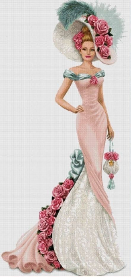 ретро мода - девушка - оригинал