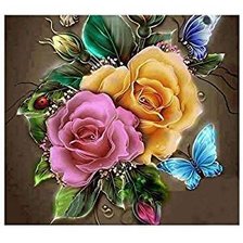 Схема вышивки «Rose,farfalle,coccinella»