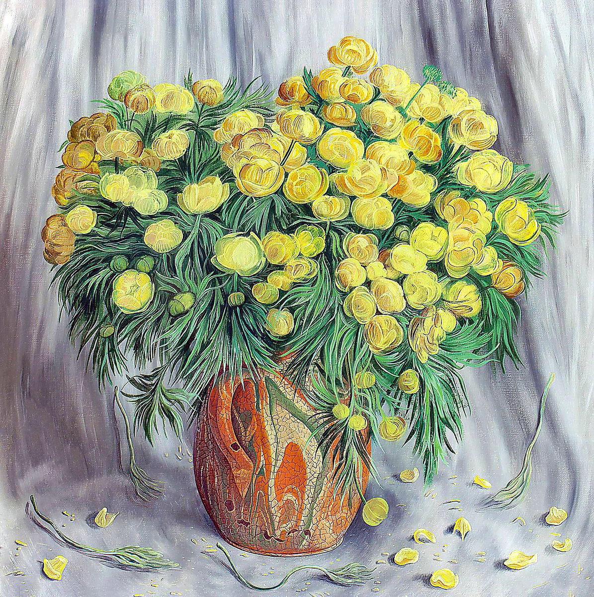 Натюрморт. - натюрморт, цветы, живопись. - оригинал