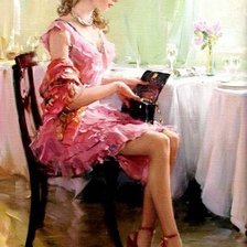 Схема вышивки «Девушка»