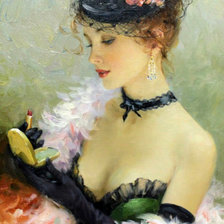 Схема вышивки «Девушка»