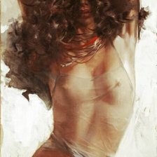 Схема вышивки «Девушка»