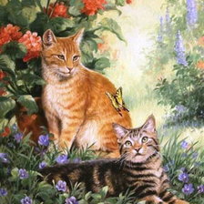 Схема вышивки «котики»