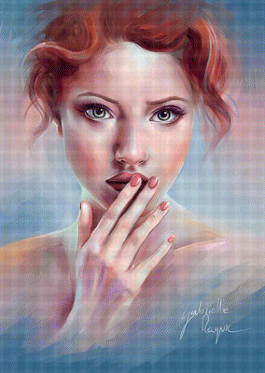 Девушка - лицо, девушка, art, портрет - предпросмотр