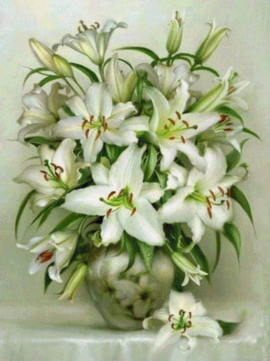 Gigli in vaso - fiori - предпросмотр