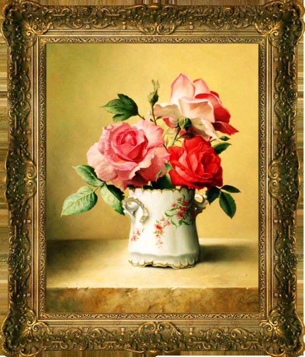 Букет роз - искусство, розы, натюрморт, картина, цветы - оригинал