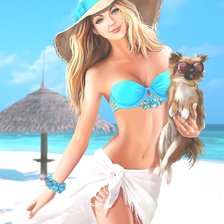 Схема вышивки «Девушка»