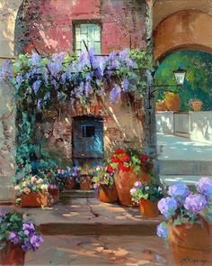 Живопись - дворик - оригинал