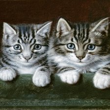 Схема вышивки «котики»