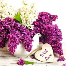 Схема вышивки «Сирень в заварнике»