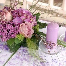 Схема вышивки «Розы со свечами»