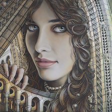 Схема вышивки «Девушка»