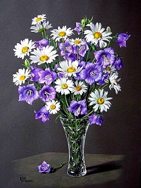 №1859995 - колокольчики, ромашки - оригинал