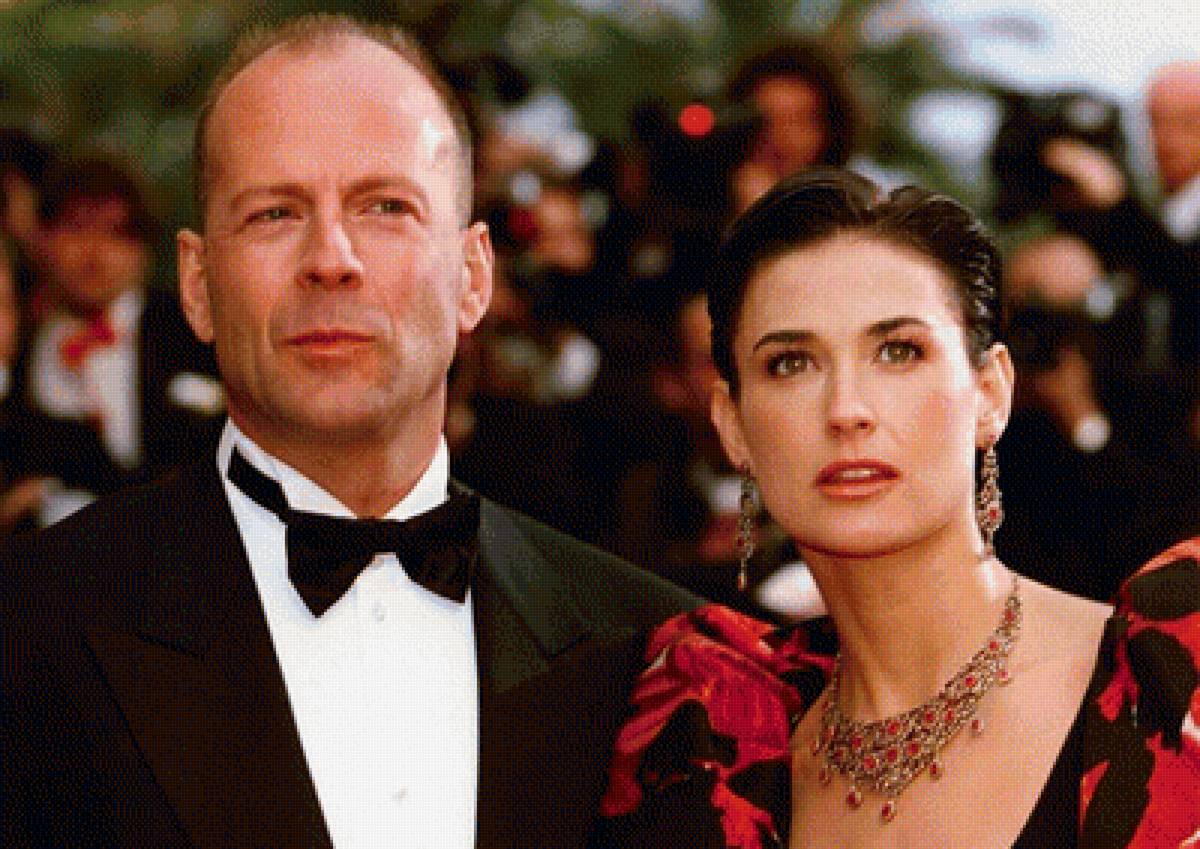 Брюс Уиллис и Деми Мур - знаменитость, актер, актриса - предпросмотр