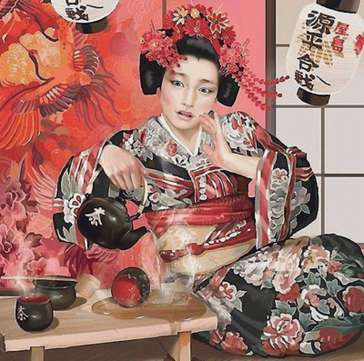 чайная церемония - художник-иллюстратор доронина татьяна - предпросмотр