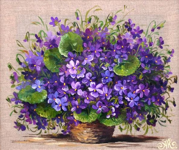 Чудесные фиалки - фиалки, цветы, букет - оригинал