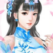 Схема вышивки «Девушка»