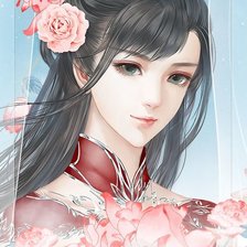 Схема вышивки «Девушка»