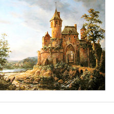 Схема вышивки «старая крепость»