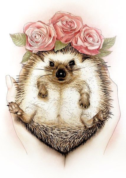 Ёжик в ладошках - ежики - оригинал