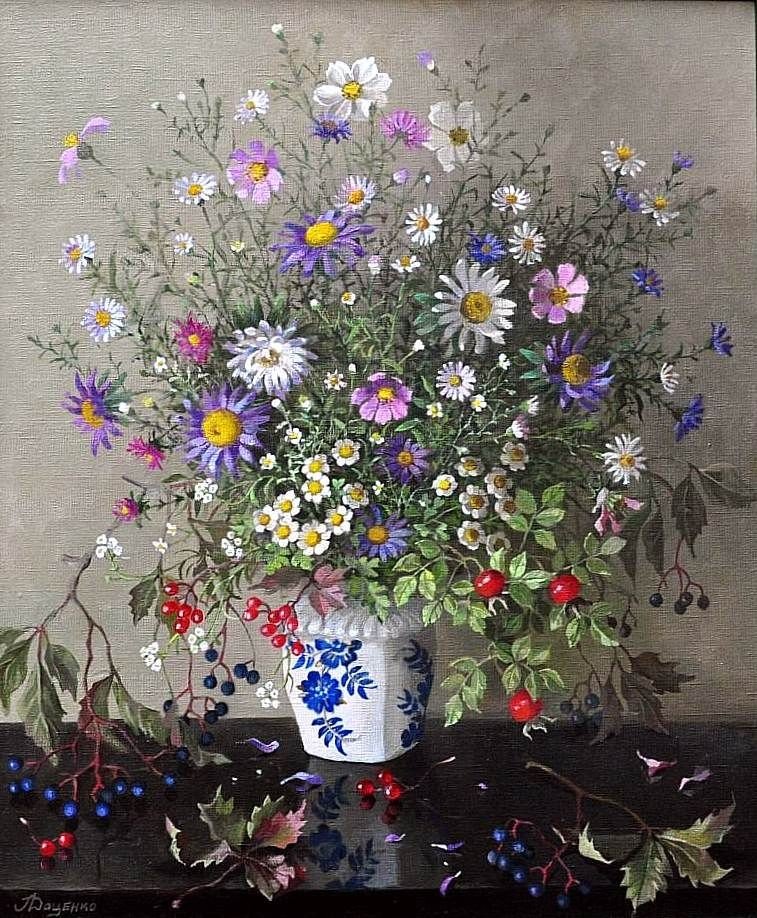 Натюрморт, нежный букет, полевые цветы - оригинал