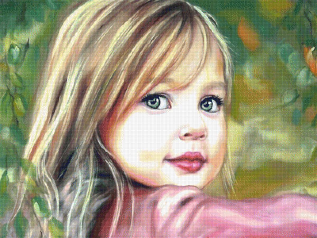 портрет девочки - картина - предпросмотр