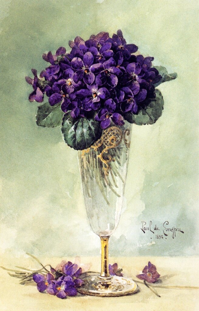 Фиалки - цветы, фиалки, букет - оригинал