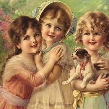 Схема вышивки «три красотки»