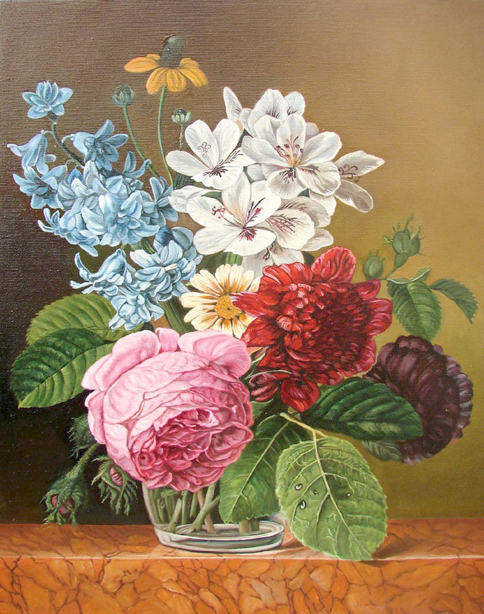 Букет в вазе - цветы в вазе, букет, цветы - оригинал
